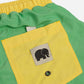 Costume da bagno uomo color block verde primavera