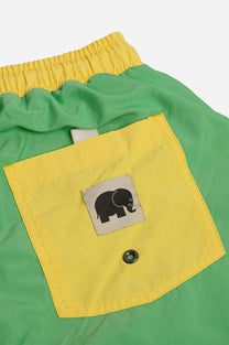 Costume da bagno uomo color block verde primavera