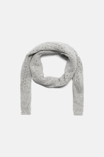 Sciarpa triangolare in maglia pointelle