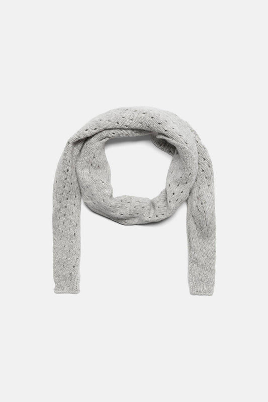 Sciarpa triangolare in maglia pointelle