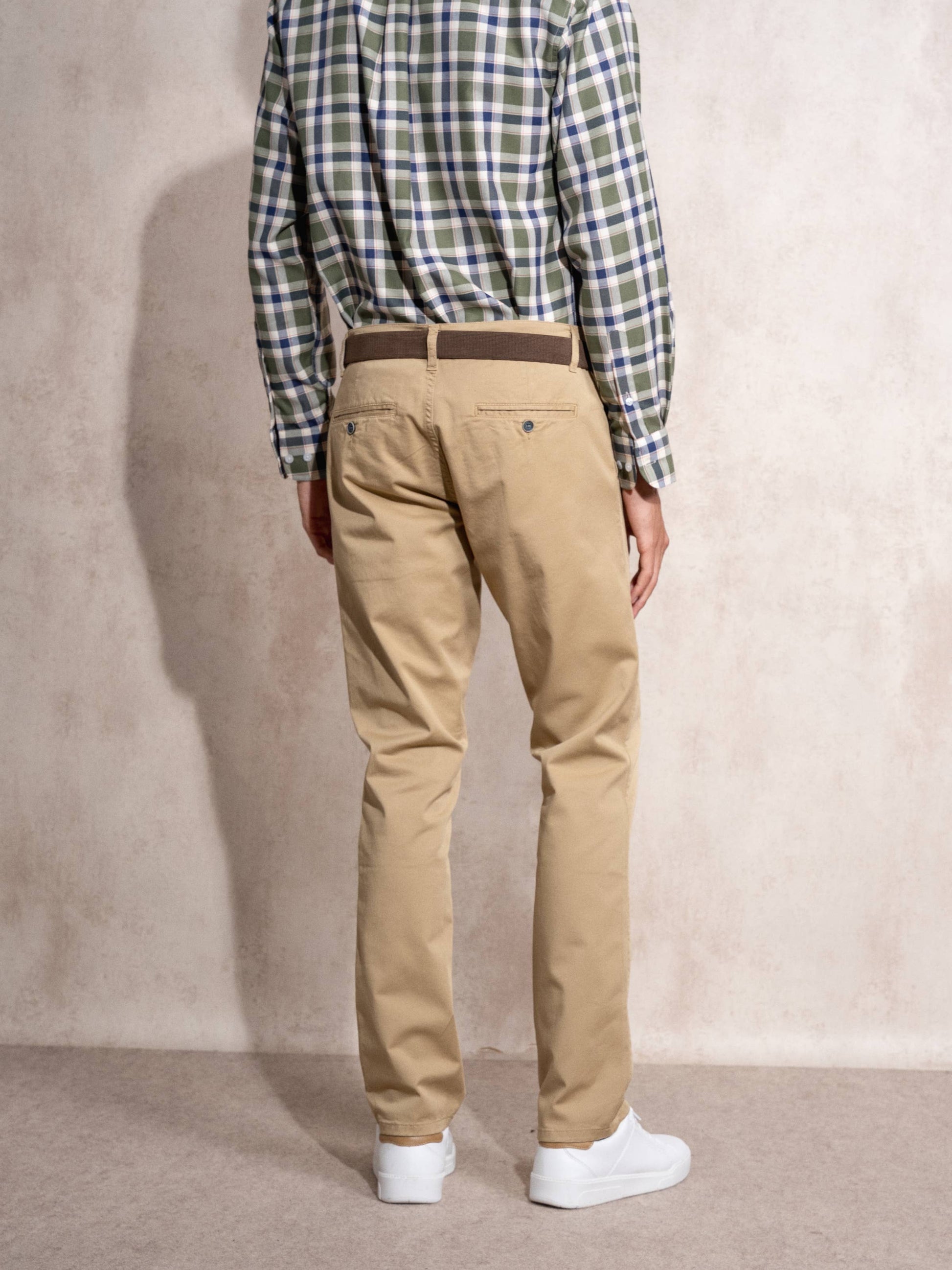 Pantaloni chino skinny in cotone stretch da uomo