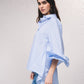 Blusa a righe con volant rinforzati
