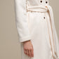 Cappotto doppiopetto con cintura da donna