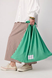 Borsa tote oversize testurizzata verde eco