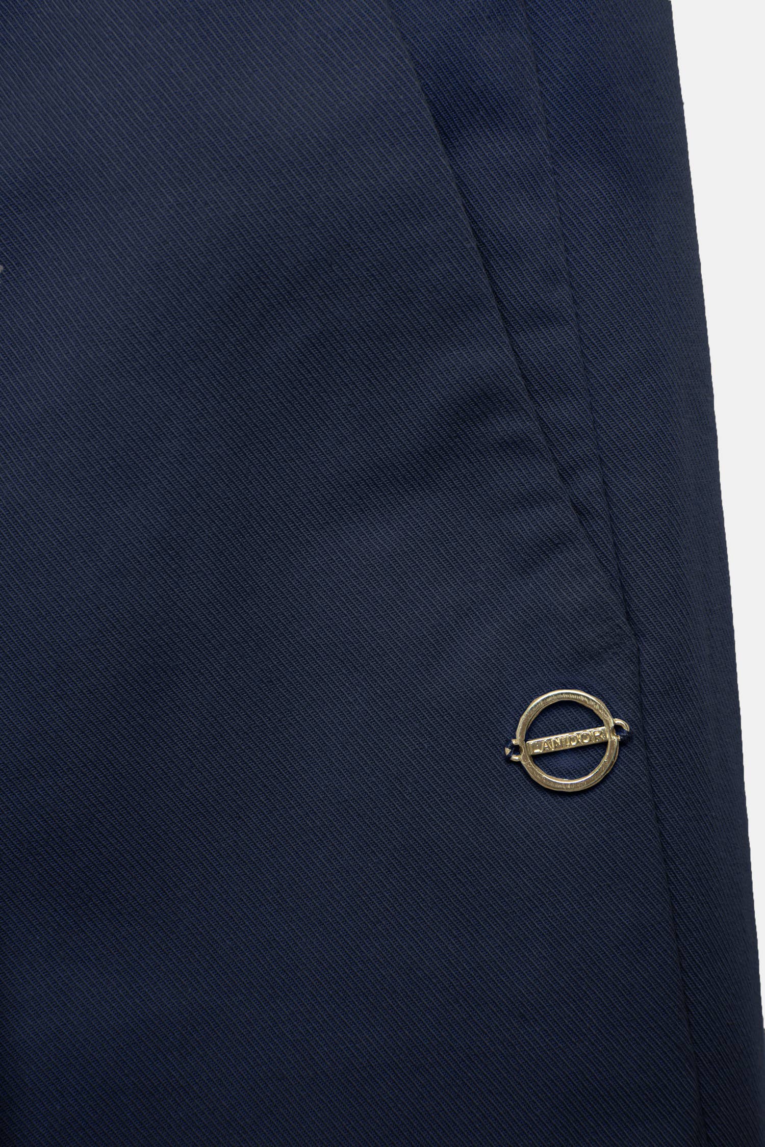 Pantaloni a sigaretta con pieghe in cotone