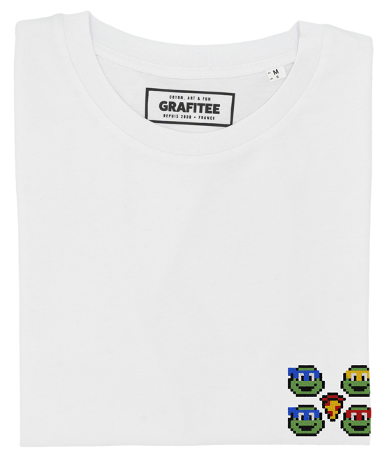 T-shirt Tartarughe Ninja ricamata in cotone biologico