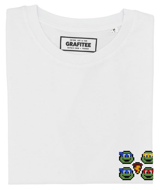 T-shirt Tartarughe Ninja ricamata in cotone biologico