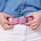 Cintura intrecciata elastica rosa nebbia