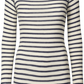 Maglia a righe in lana Amalie con effetto denim reverse