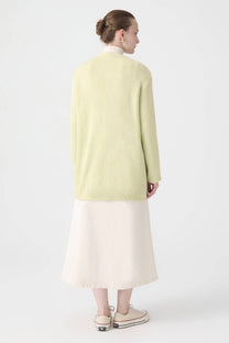 Cardigan lungo con bottoni color crema