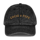 Cappello vintage “Cacio e Pepe” ricamato