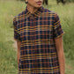 Camicia a maniche corte a quadri Alba del Deserto