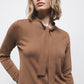Maglione in maglia rasata con fiocco