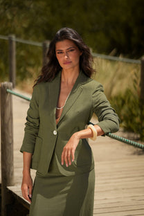 Blazer in lino misto rayon