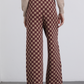 Pantaloni in maglia a quadri