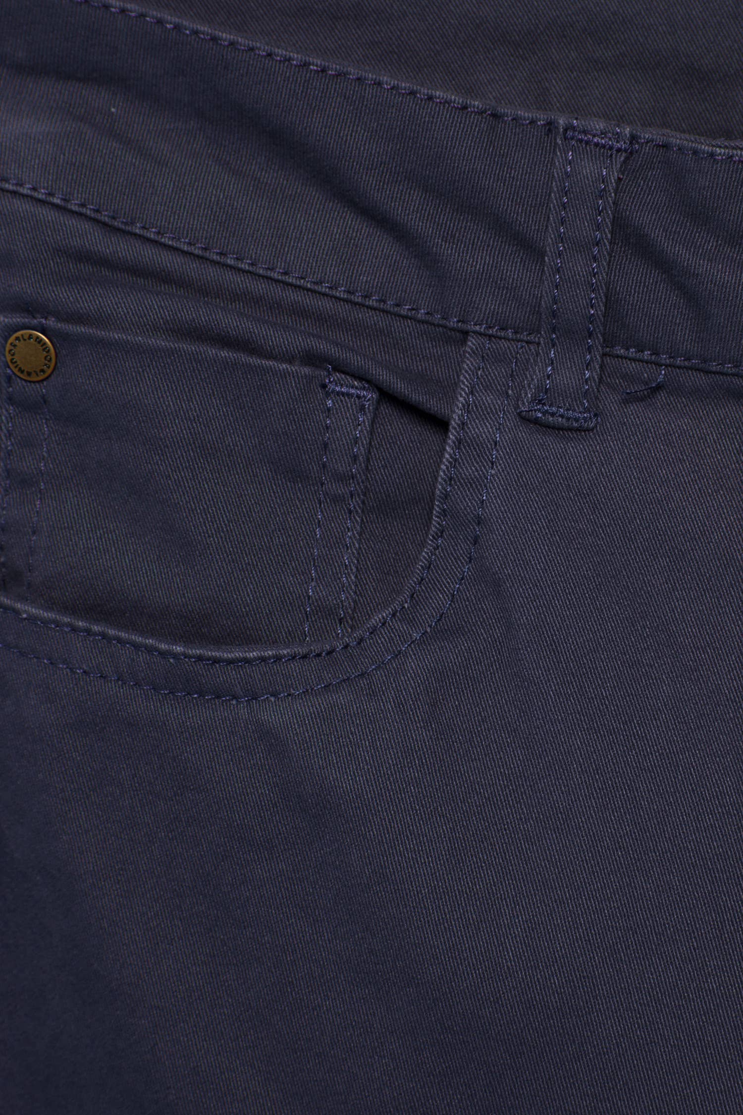Pantaloni dritti essenziali in cotone stretch