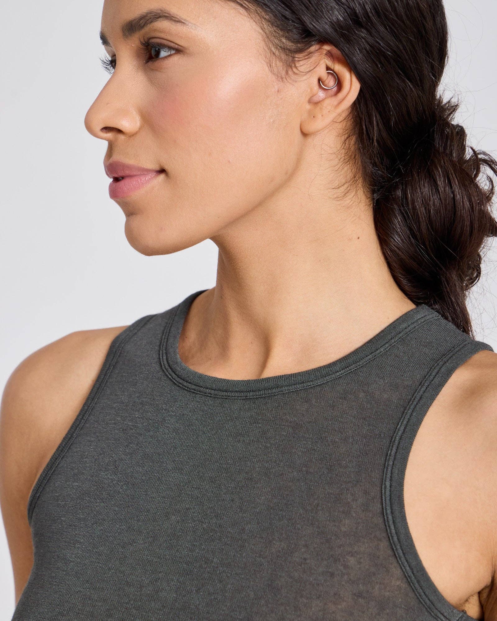 Top aderente in lana Alberte Beluga