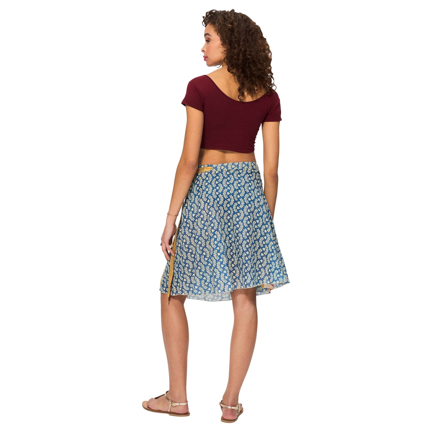 Gonna estiva corta boho in cotone