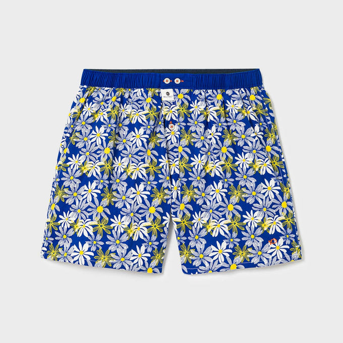 Boxer da uomo in cotone biologico con stampa floreale