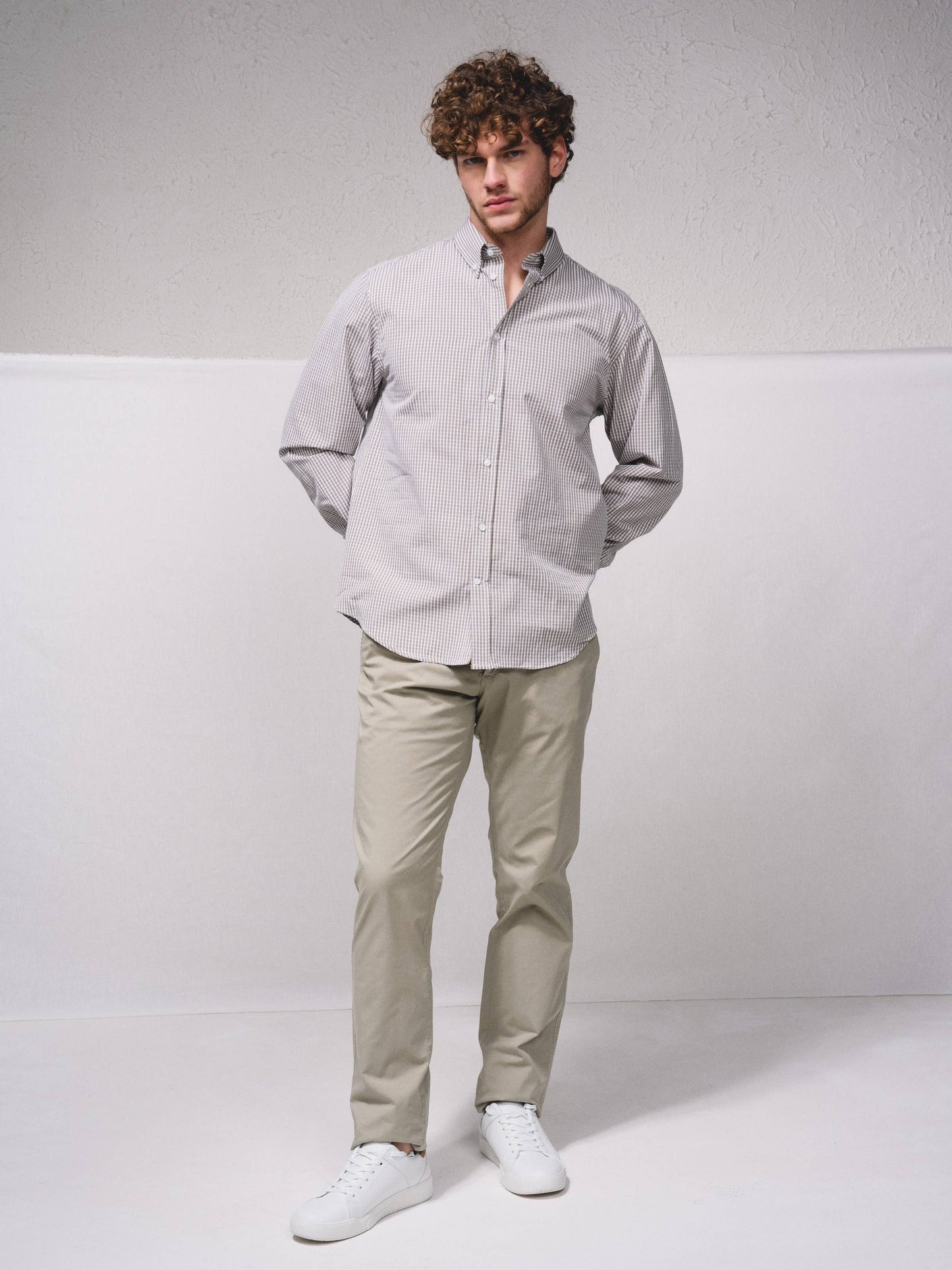 Camicia classica a quadretti in cotone