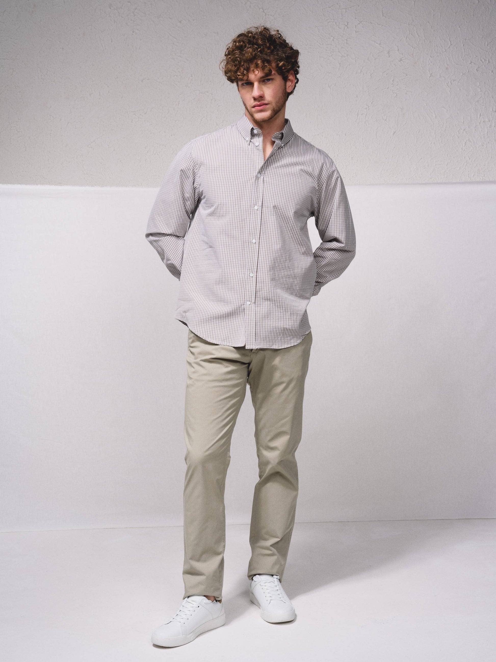Camicia classica a quadretti in cotone