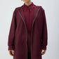 Giacca con cappuccio e zip lunga