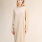 Abito midi in misto cashmere knit senza cuciture