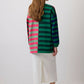Maglia a righe color block multicolore