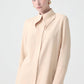 Camicia in crêpe con dettagli gioiello al colletto