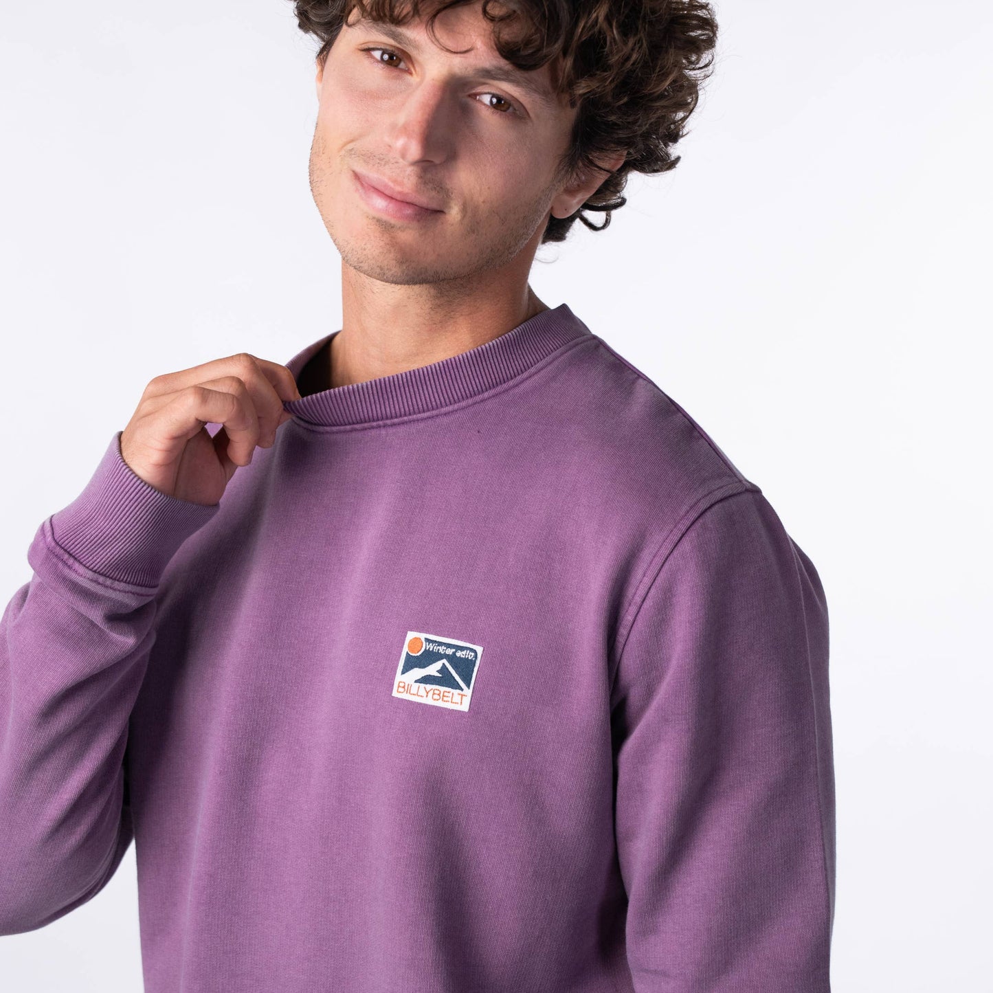 Felpa in cotone biologico viola Winter Edition