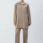 Giacca lunga con cappuccio e zip