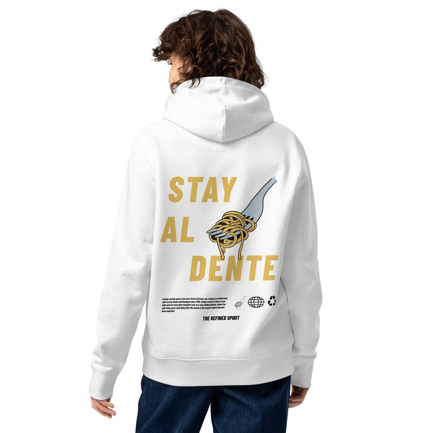 Felpa con cappuccio biologica Stay Al Dente