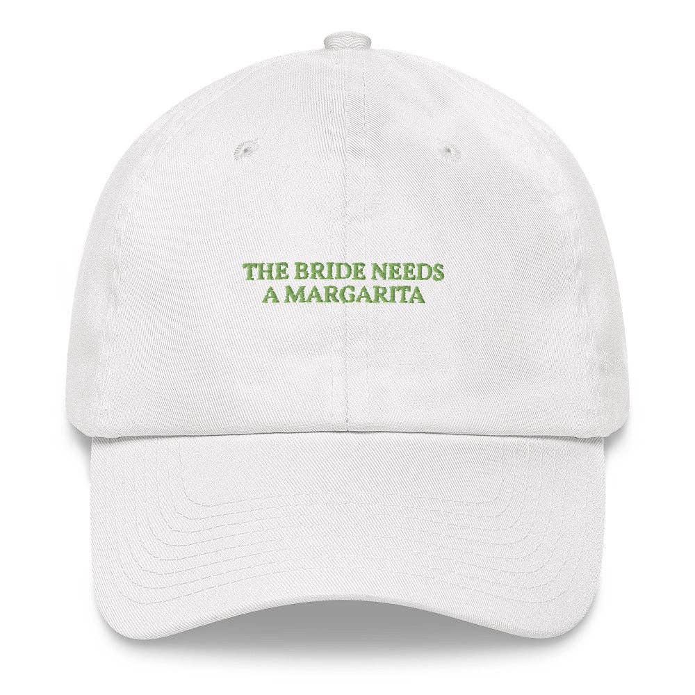 Cappellino dad ricamato "The Bride Needs a Margarita"