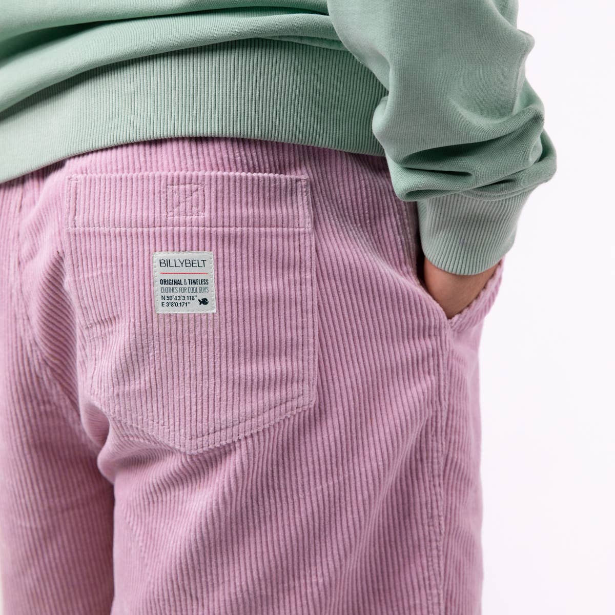 Shorts in velluto di cotone biologico color Parma