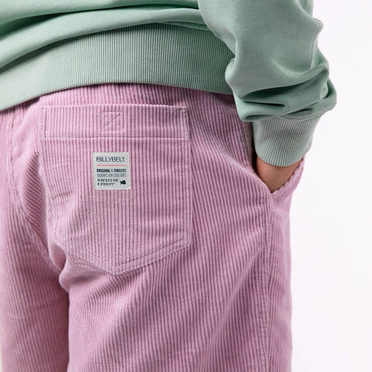 Shorts in velluto di cotone biologico color Parma