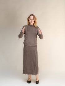 Maglione a trecce in misto cashmere “Ricciolo” 3D Knit