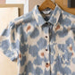 Camicia a maniche corte in cotone con stampa ikat