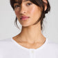 Maglia Henley a Costine in Cotone Biologico Ida Bianca