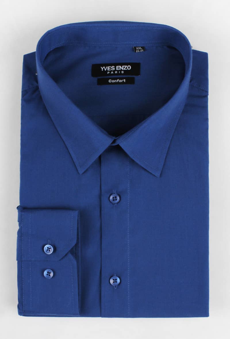 Camicia blu royal comfort taglie forti