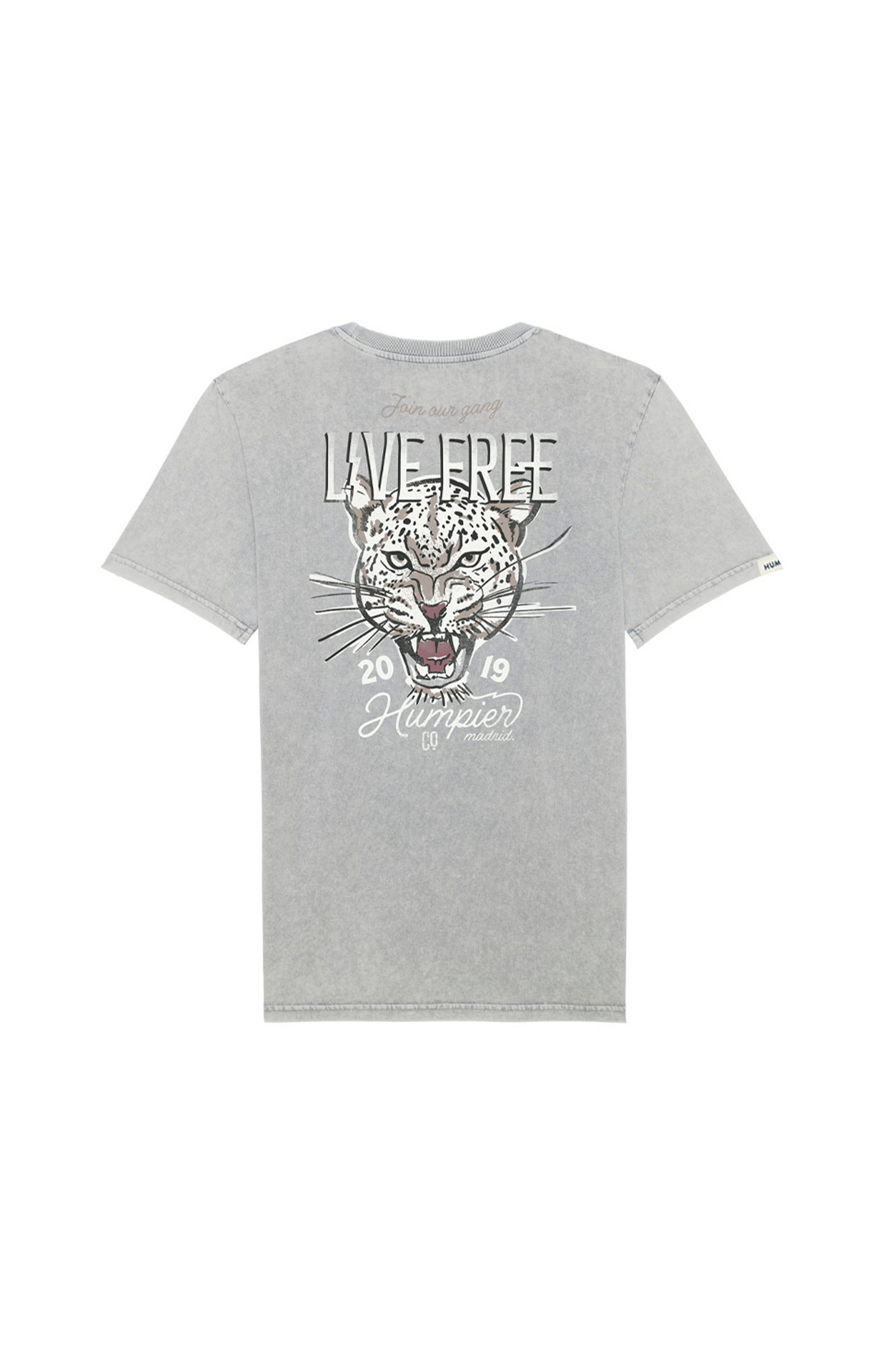T-shirt oversize in cotone biologico con stampa leopardo