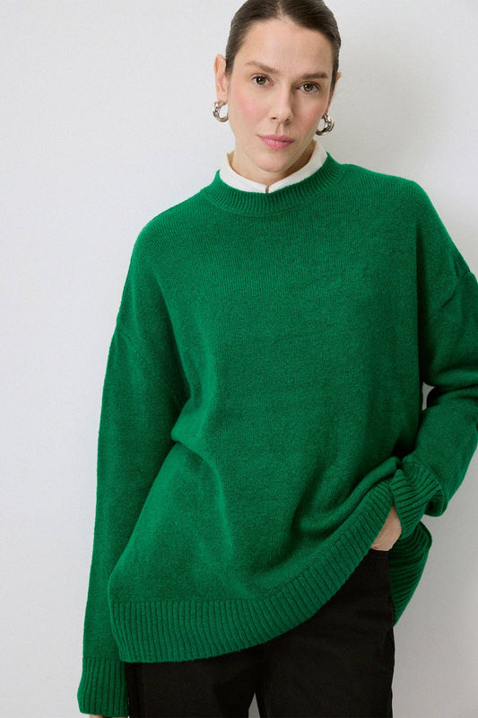 Maglione oversize tinta unita