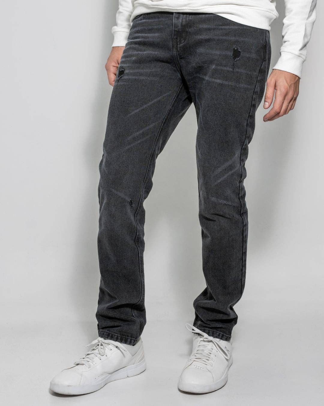 Jeans Uomo Stretch Nero Rotten