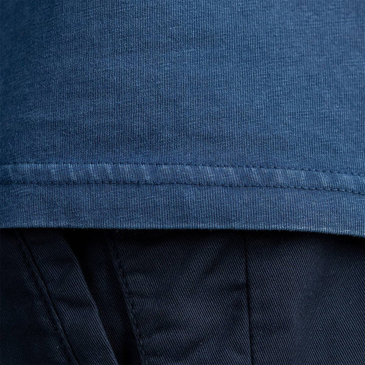 T-shirt in cotone organico tinta capo blu navy