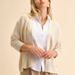 Cardigan in rete traforata in cotone