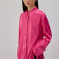 Camicia in raso con polsini ampi