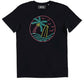 T-shirt unisex nera Beach Please con stampa neon