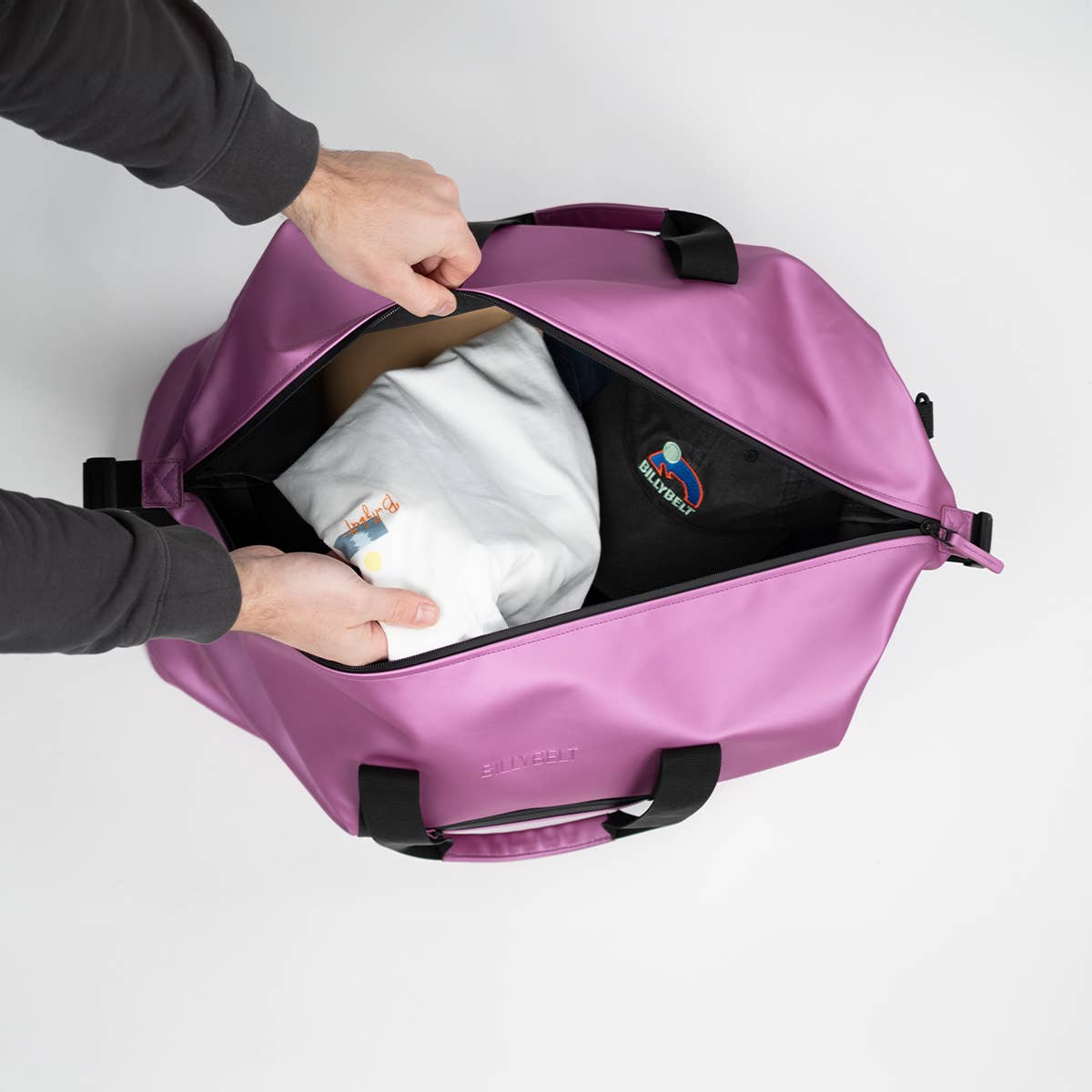 Borsa da viaggio impermeabile rosa da 37 L