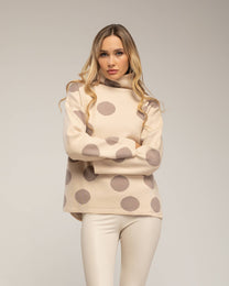 Maglione girocollo a righe metallizzate blu navy