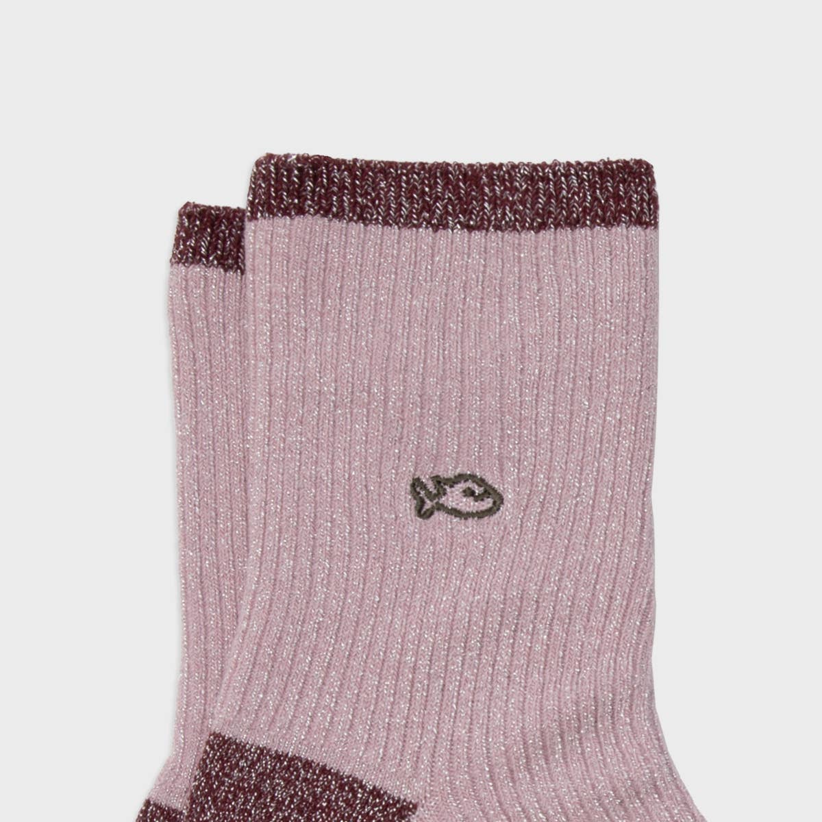 Calzini vintage in cotone pettinato rosa