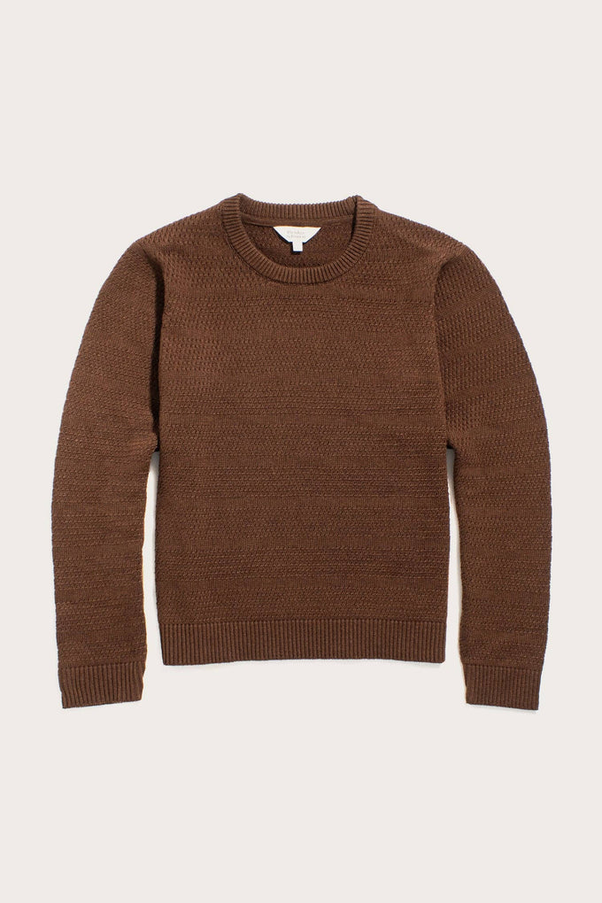 Maglione Ansel in maglia riciclata color noce